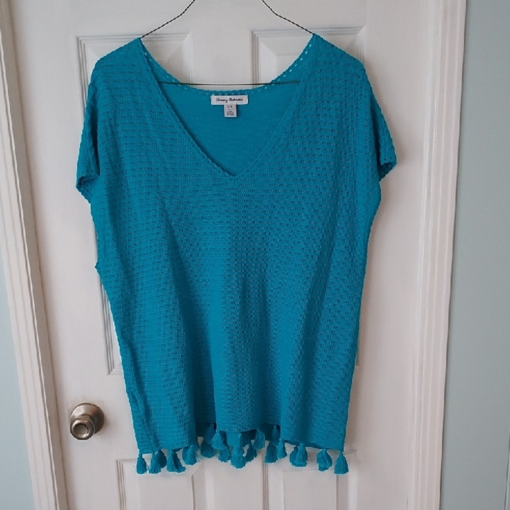 Tommy Bahama Blue Relaxed Dolman Sleeve Top
